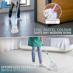 Duck Egg Cotton Mop | Absorbent Floor Mop with Handle