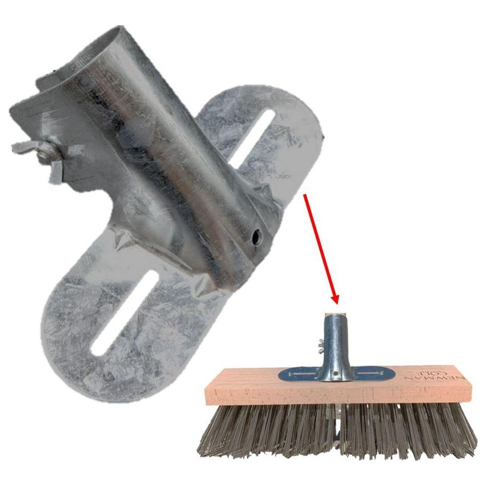 Large Metal Broom Socket Bracket Connector for Platform and Yard Brushes