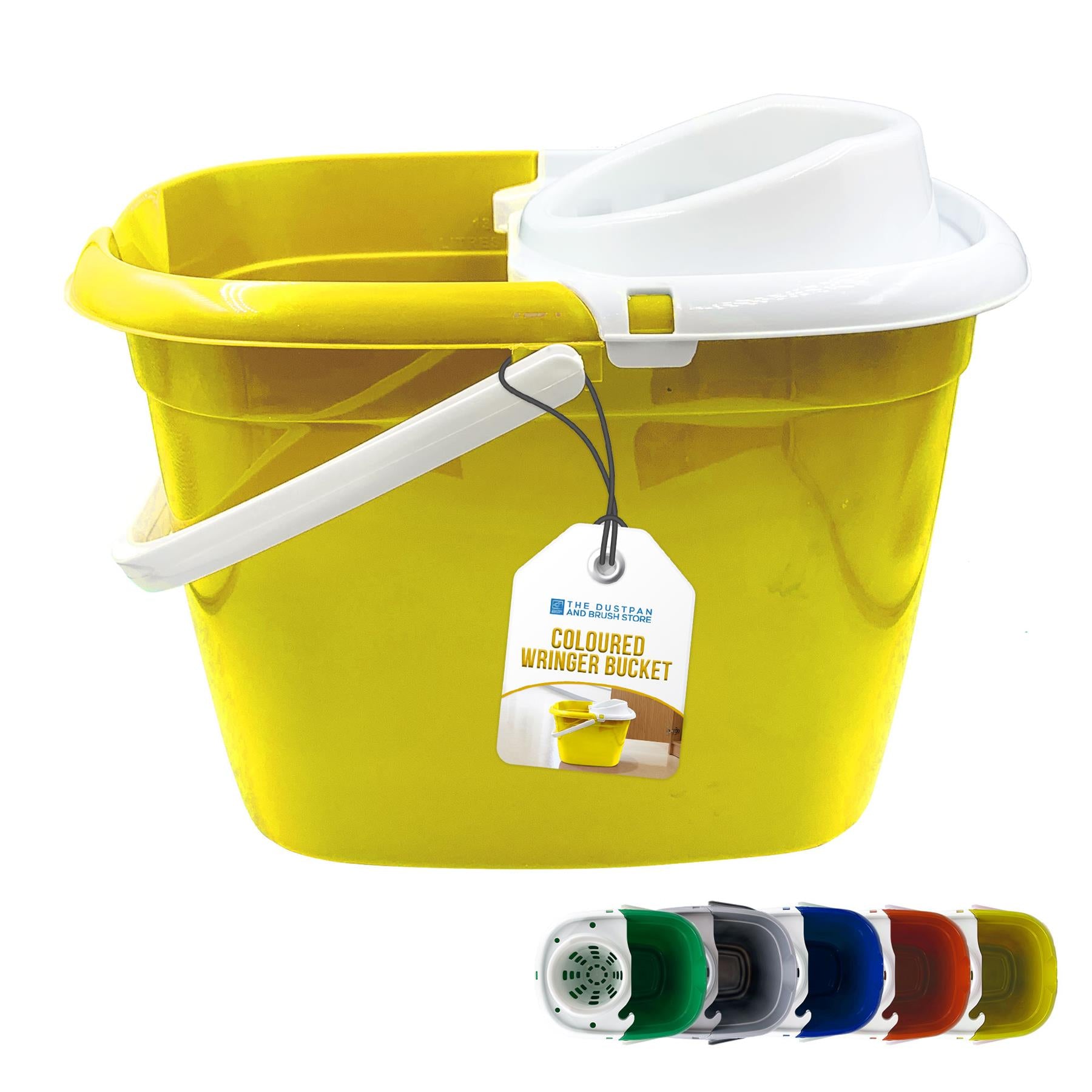 12L Mop Bucket with Wringer - Blue Green Red Yellow Grey