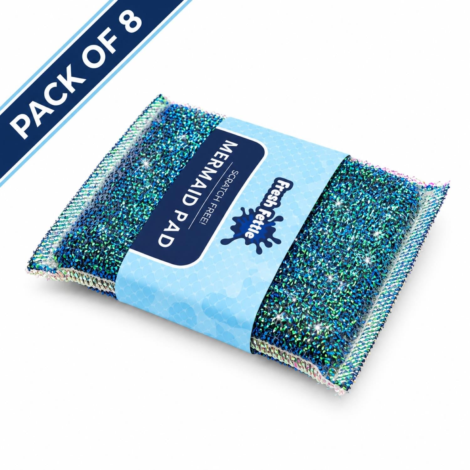 Fresh Fettle Mermaid Cleaning Pads Pack of 8