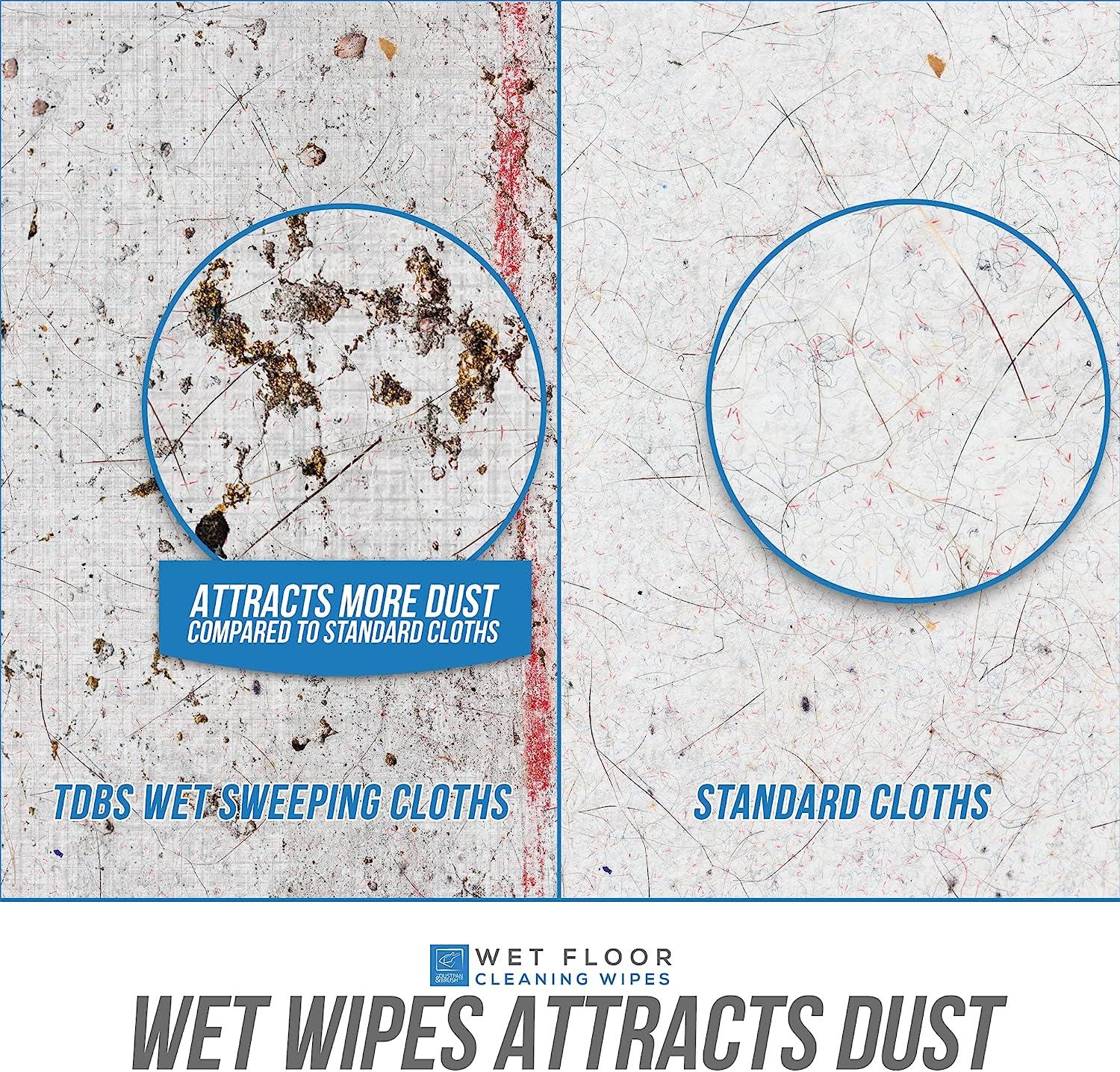 10 Packs of TDBS Wet Floor Wipe Cleaning Cloths