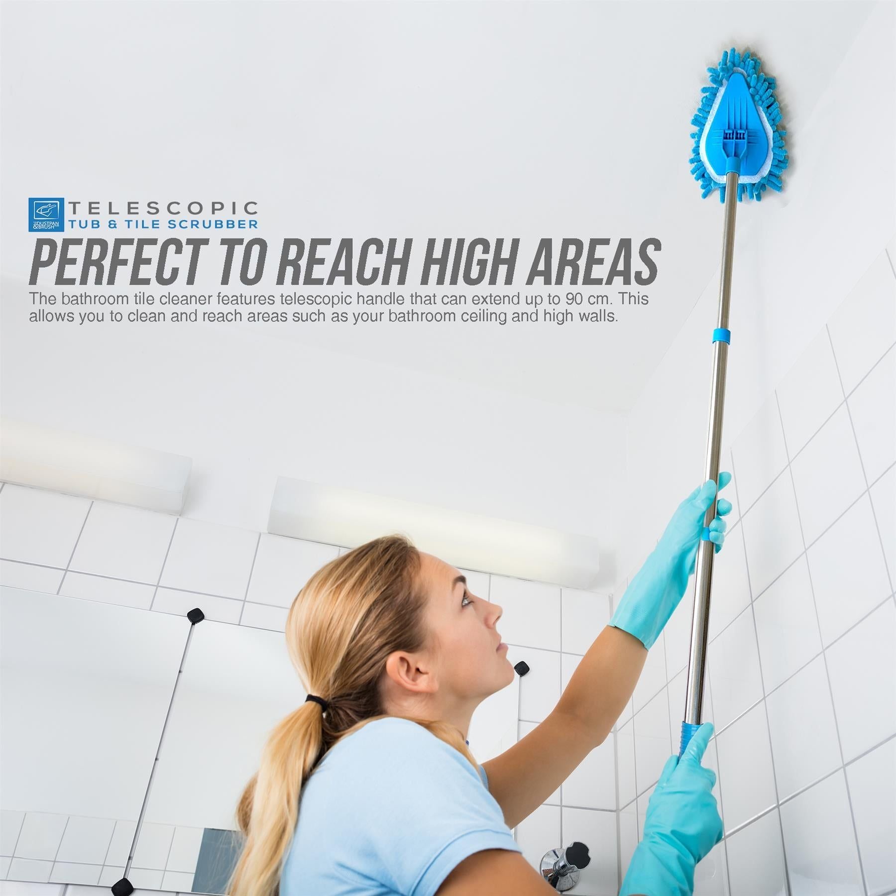 Telescopic Bathroom Mop - Tile Cleaning Kit