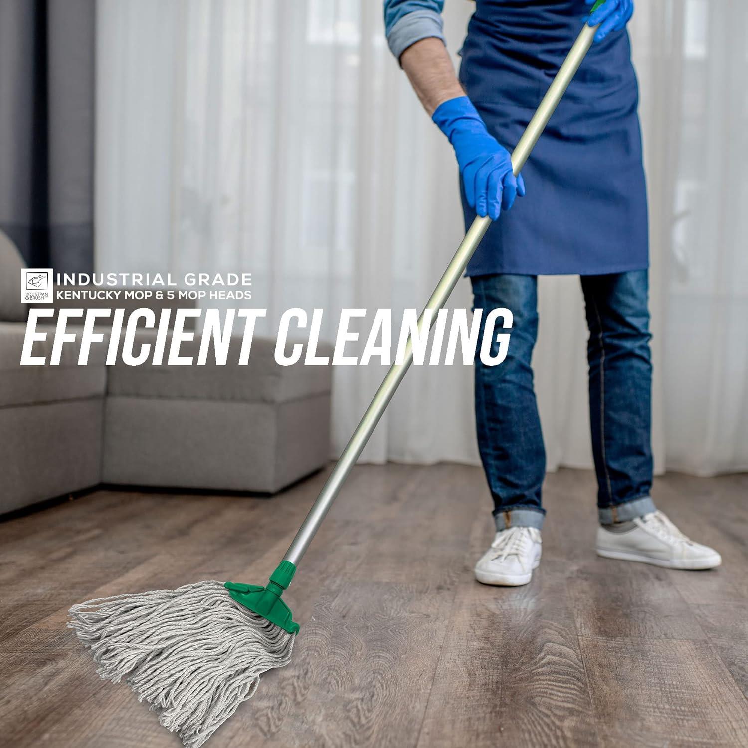 TDBS Green Kentucky Mop Set - 5 Heads