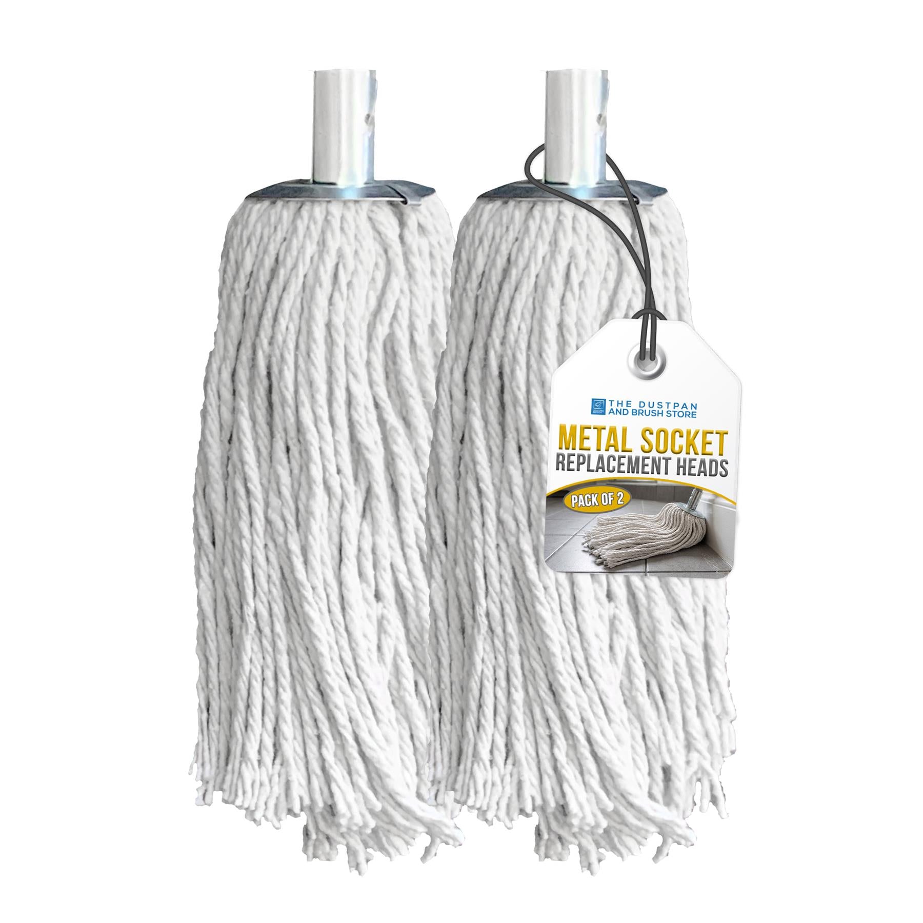Cotton Mop with Galvanised Socket Fitting - 10 PY - Pack of 2