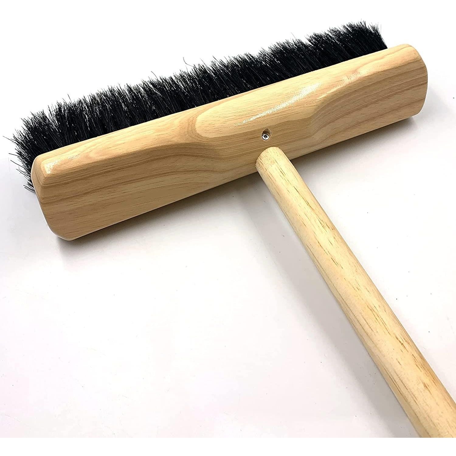 Pure Natural Real Bristle High Quality Soft 12" Sweeping Broom Animal Hair Brush with Handle