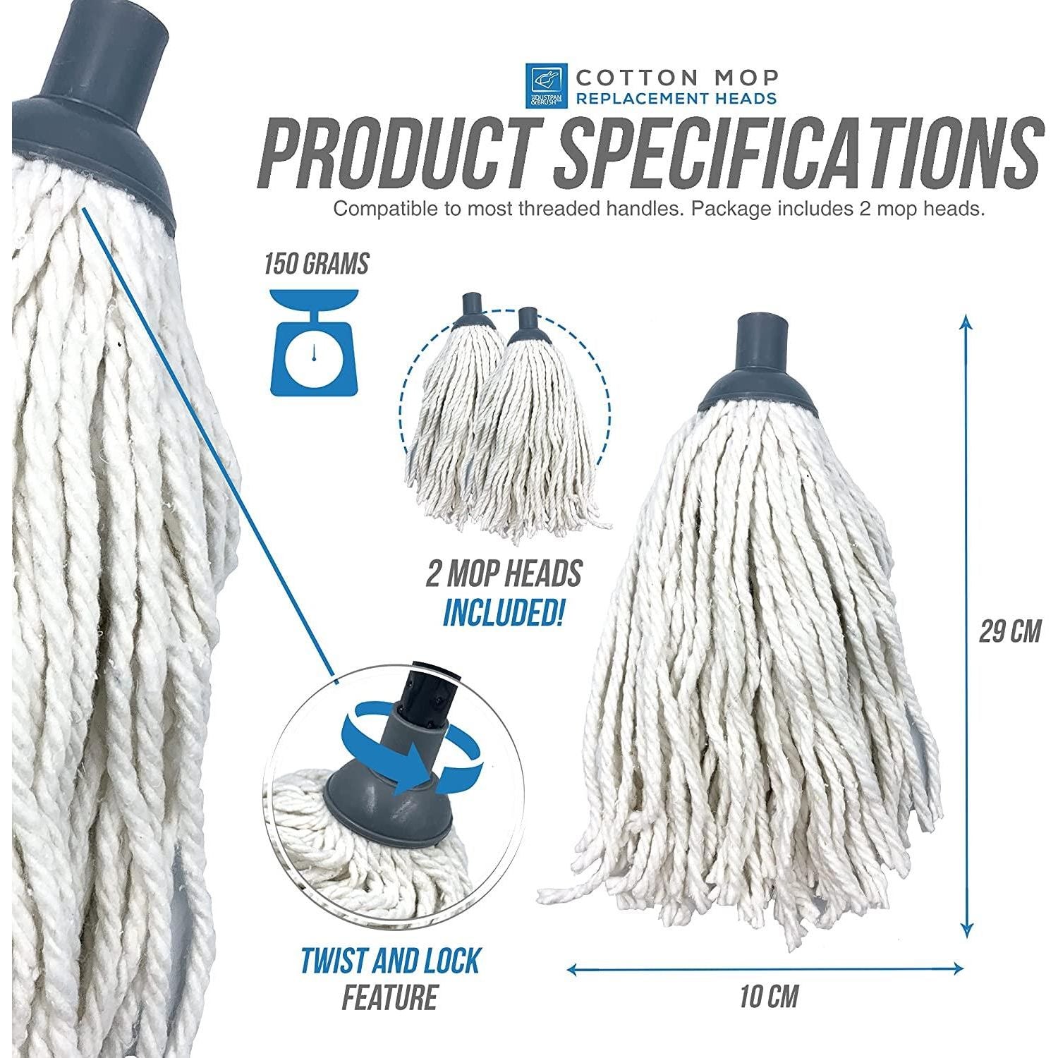 TDBS Cotton Mop Head (PACK of 2)
