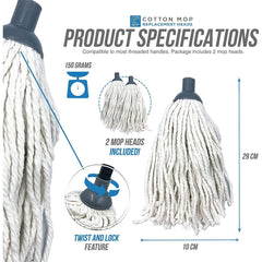TDBS Cotton Mop Head (PACK of 2)