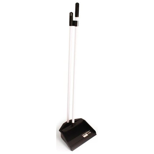 Black and White Long Handled Dustpan and Brush Value Set