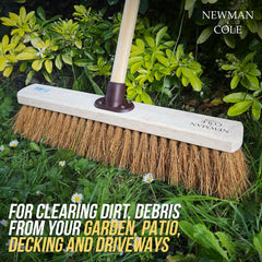18" Newman & Cole Soft Coco Broom | Outdoor Decking Brush - The Dustpan and Brush Store
