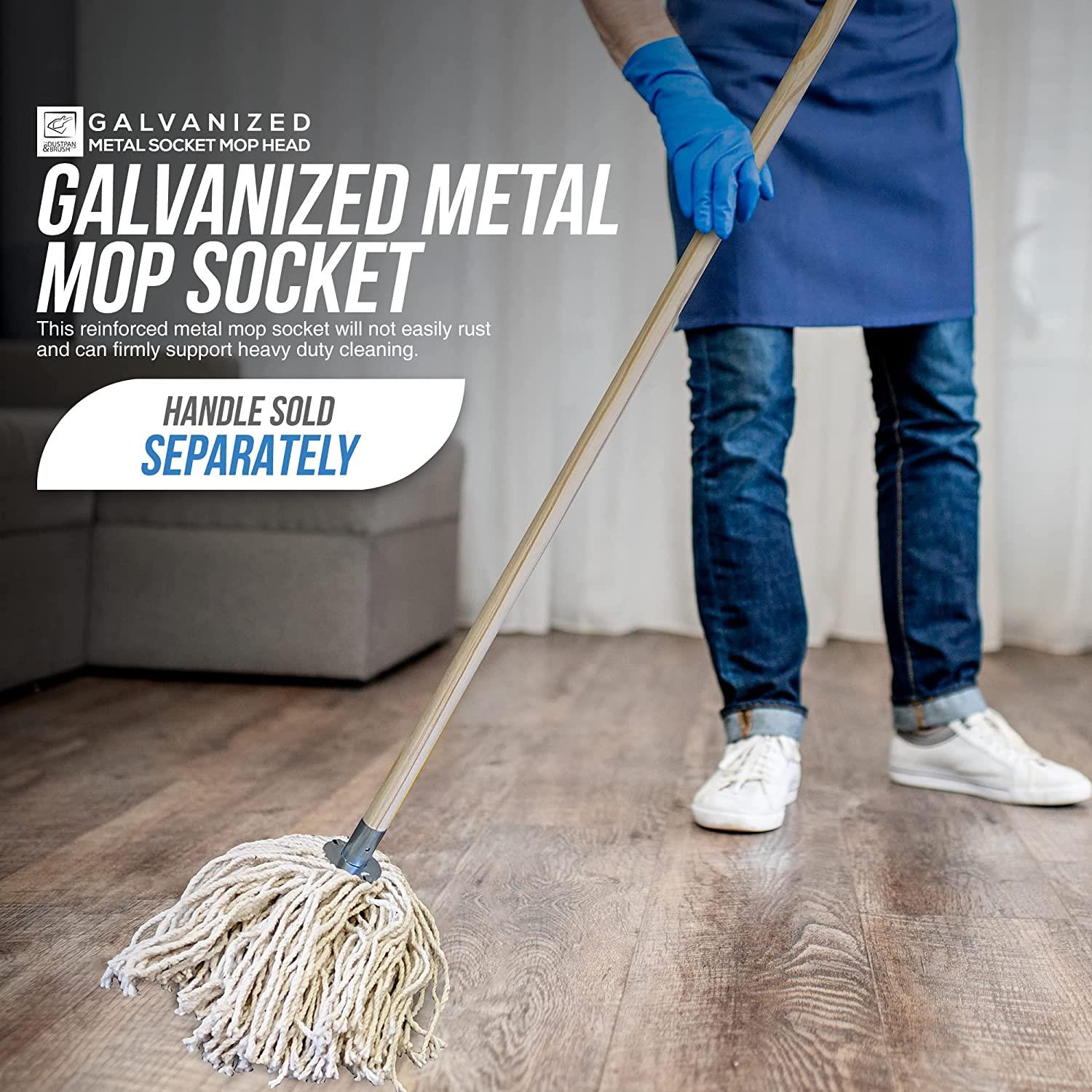 Cotton Mop with Galvanised Socket Fitting - 14 PY - Pack of 5