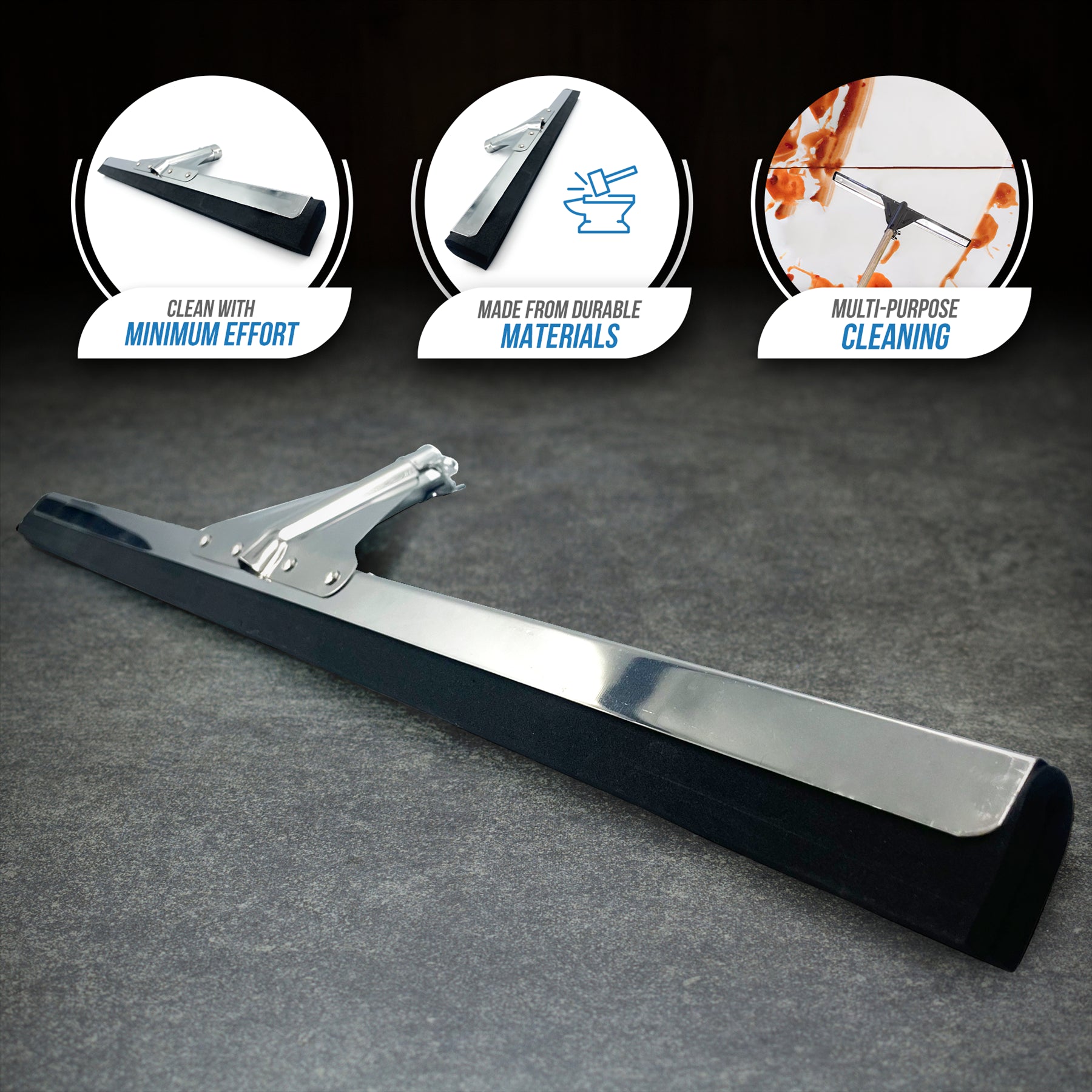 30" Black Moss Foam Floor Squeegee Blade