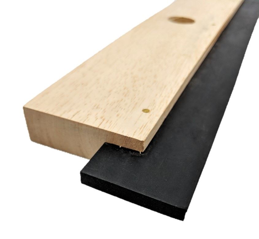 18" Heavy Duty Floor Squeegee with Wooden Handle | Rubber Blade - The Dustpan and Brush Store