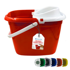 12L Mop Bucket with Wringer - Blue Green Red Yellow Grey