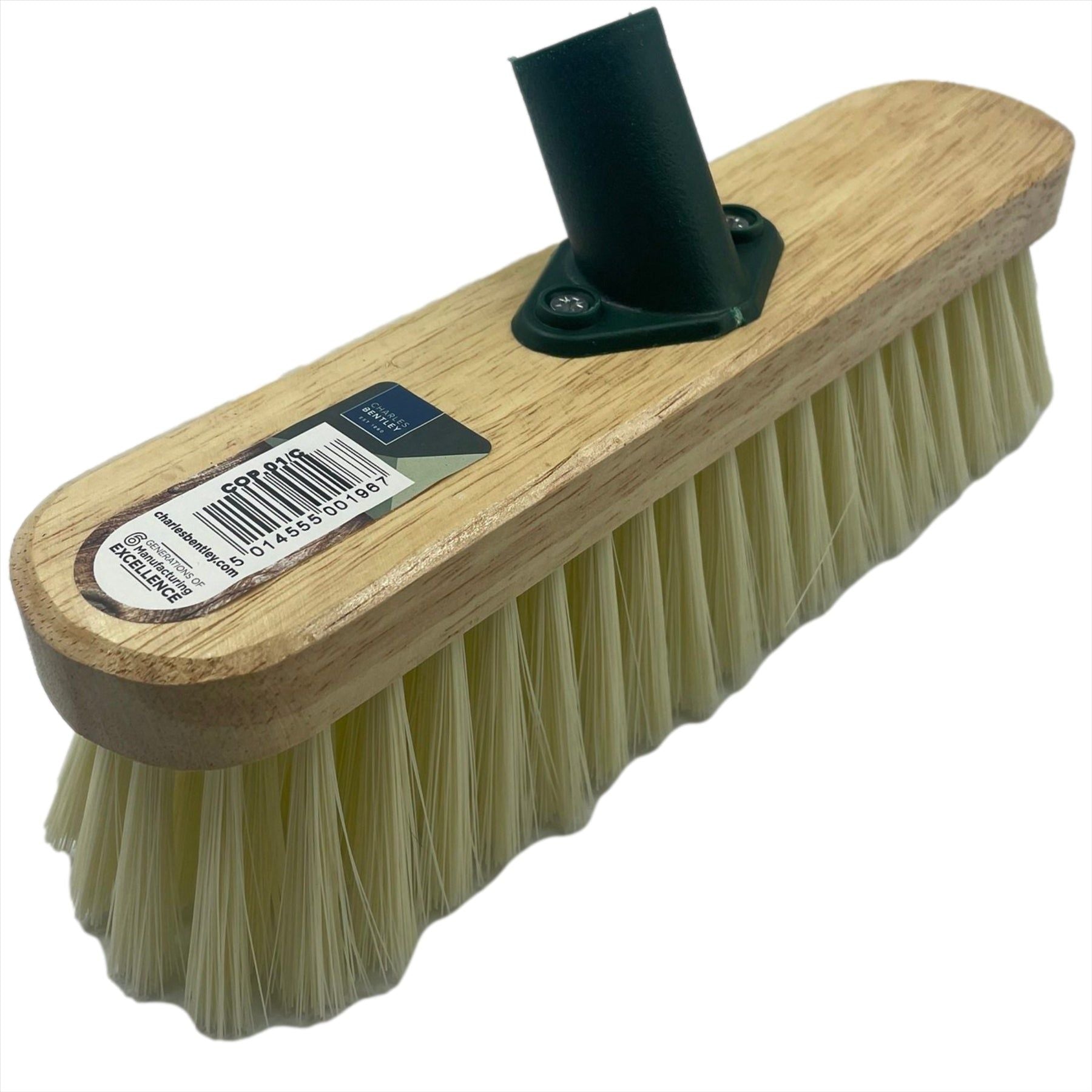 11" Soft Cream Sweeping Brush Synthetic Indoor Broom with Handle