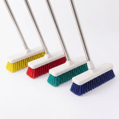 12" Soft Hygiene Broom with Aluminium Handle | Colour Coded - The Dustpan and Brush Store