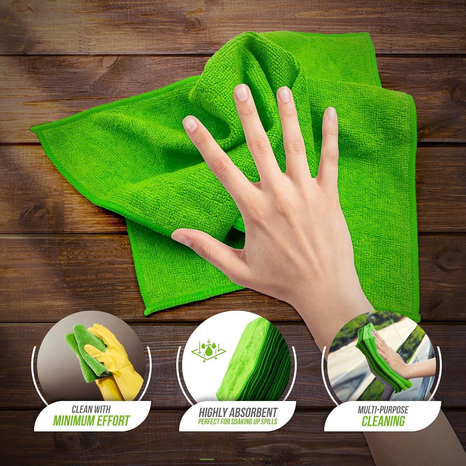Large Microfibre Cleaning Cloths Pack of 10