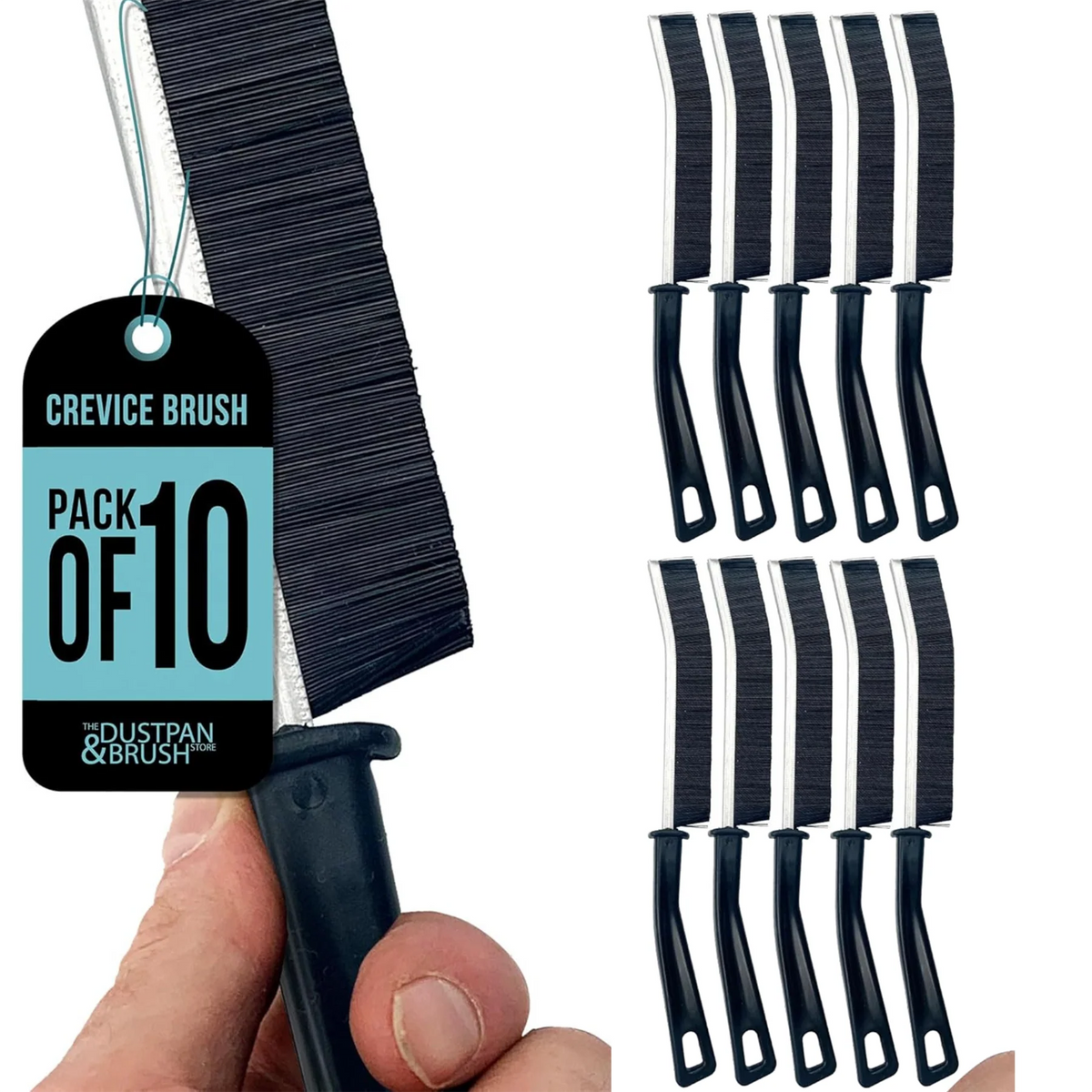 Narrow Long Gap Crevice Cleaning Brush - Single or Pack of 10