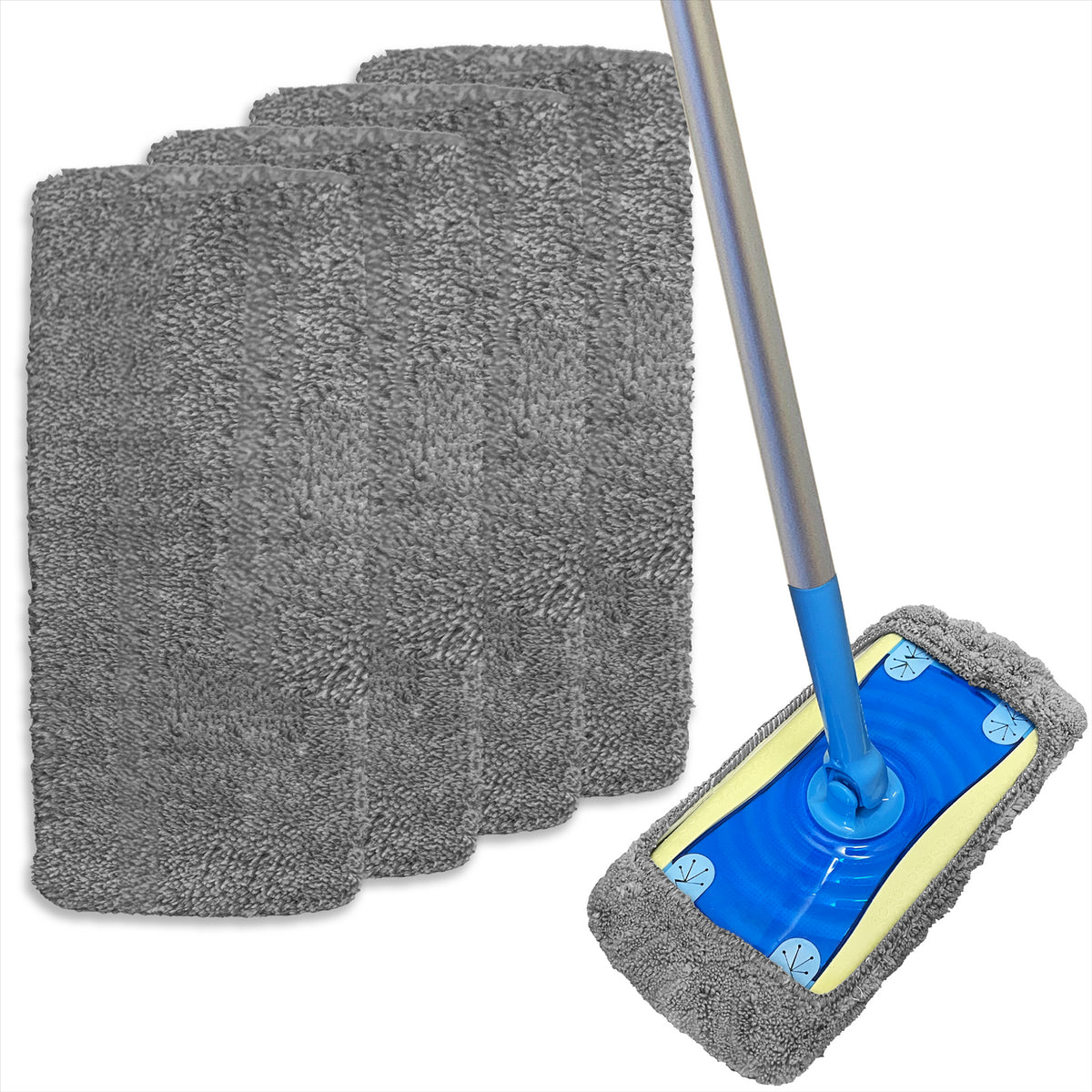 Static Mop Refill Microfibre Mop Head - Pack of 4