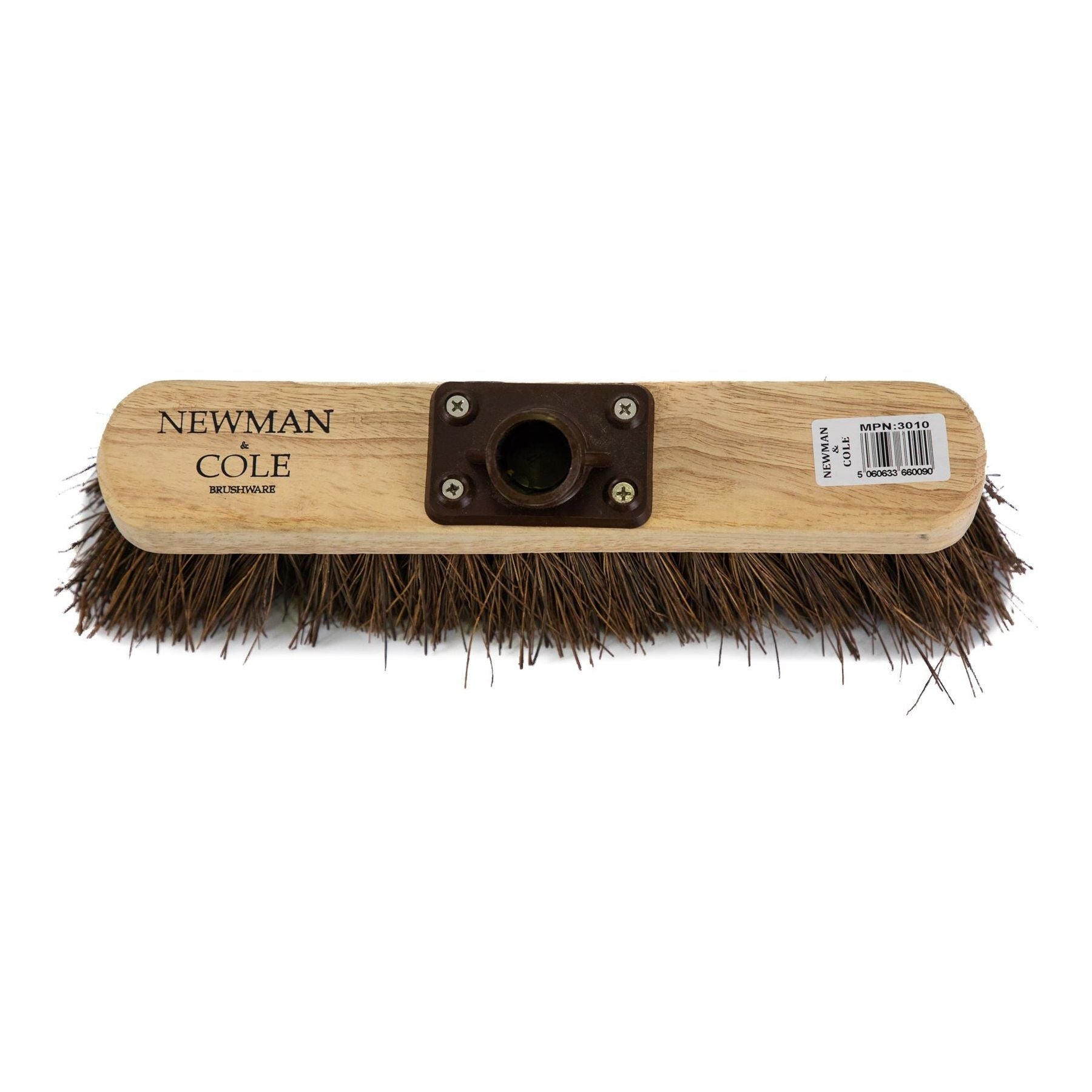 Newman and Cole 12" Natural Bassine Broom Head with Plastic Socket