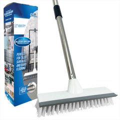 Deck Floor Scrubbing Brush with 4 Piece Handle