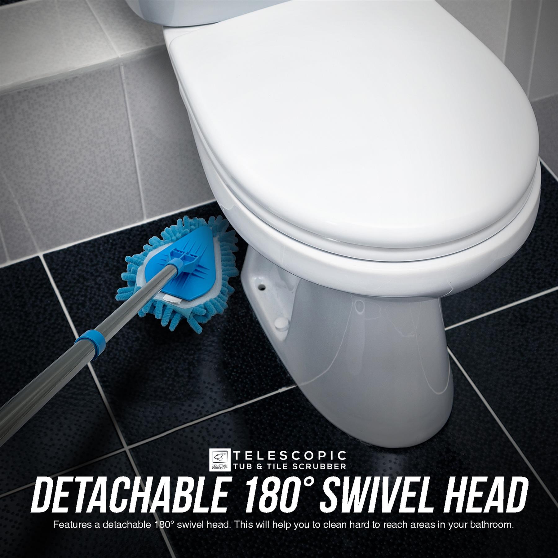 Telescopic Bathroom Mop and Multi-Surface Cleaning Kit