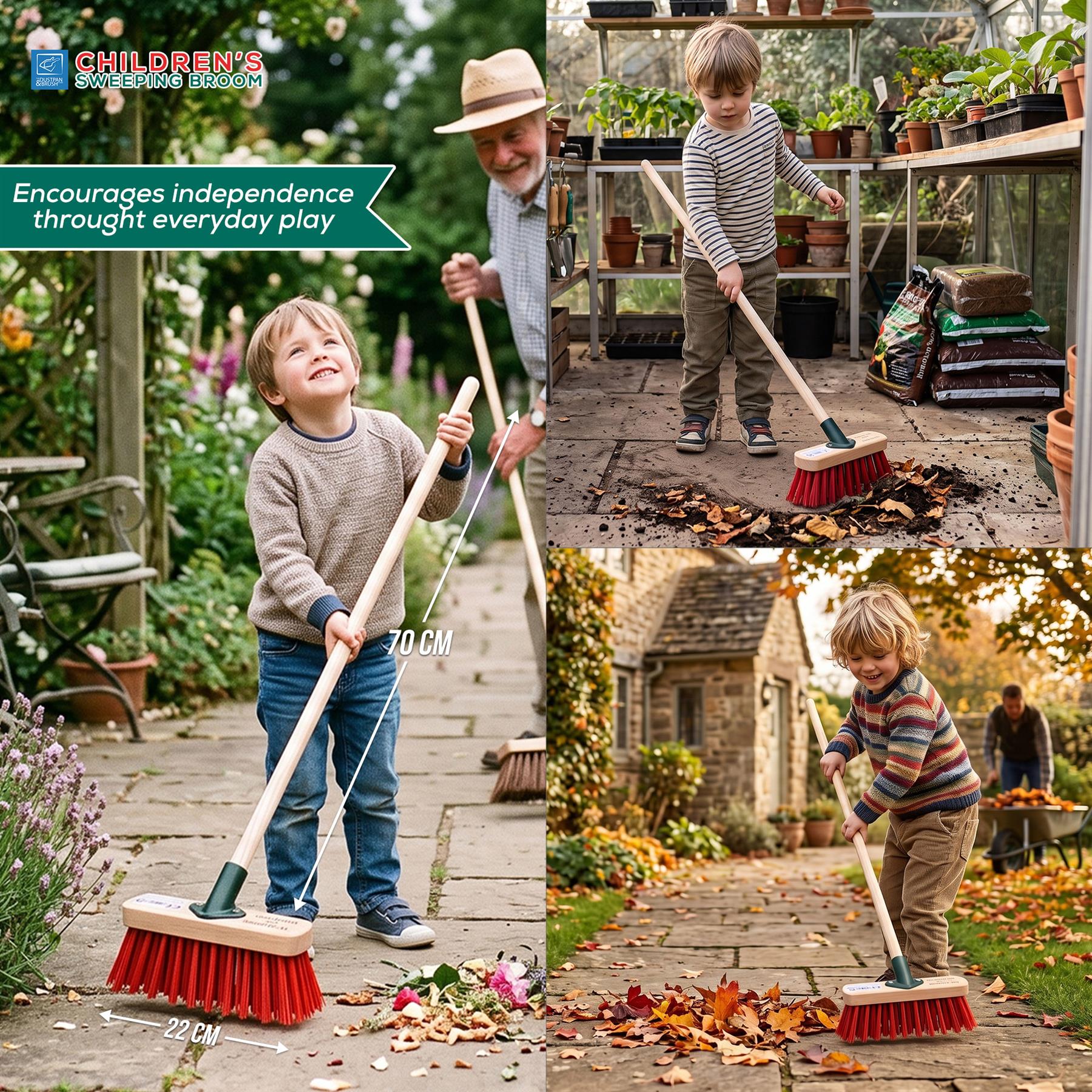 Traditional Wooden Children’s Sweeping Brush - The Dustpan and Brush Store