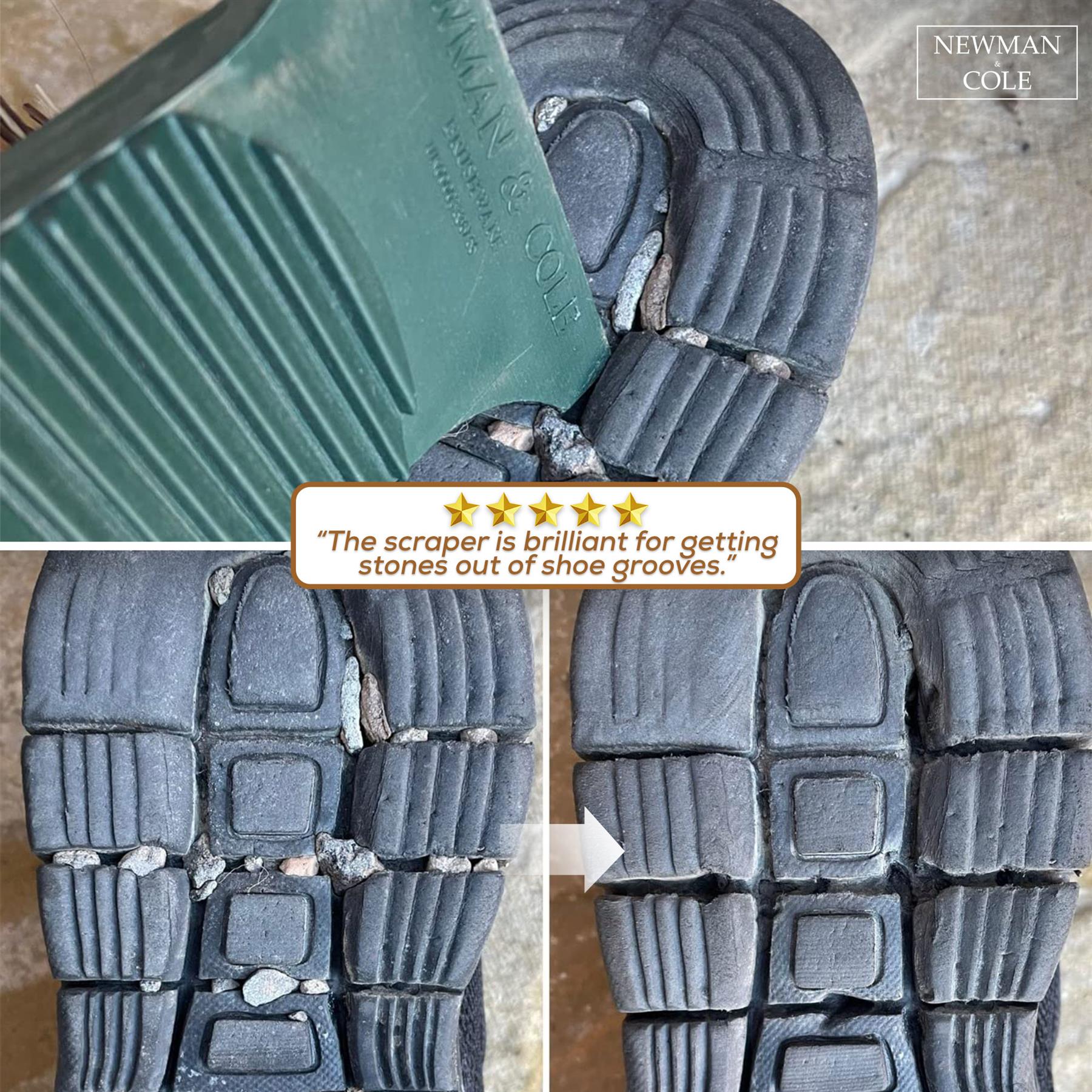 Shoe and Boot Cleaning Brush with Plastic Mud Scraper