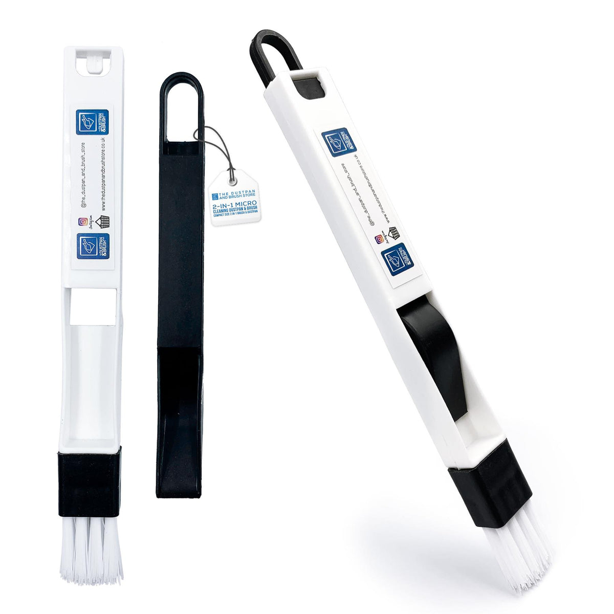 White and black brush with packaging on a white background