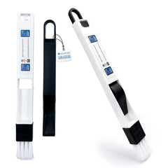 White and black brush with packaging on a white background