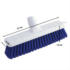 Blue 12" Soft Colour Coded Food Hygiene Brush Sweeping Broom and Handle