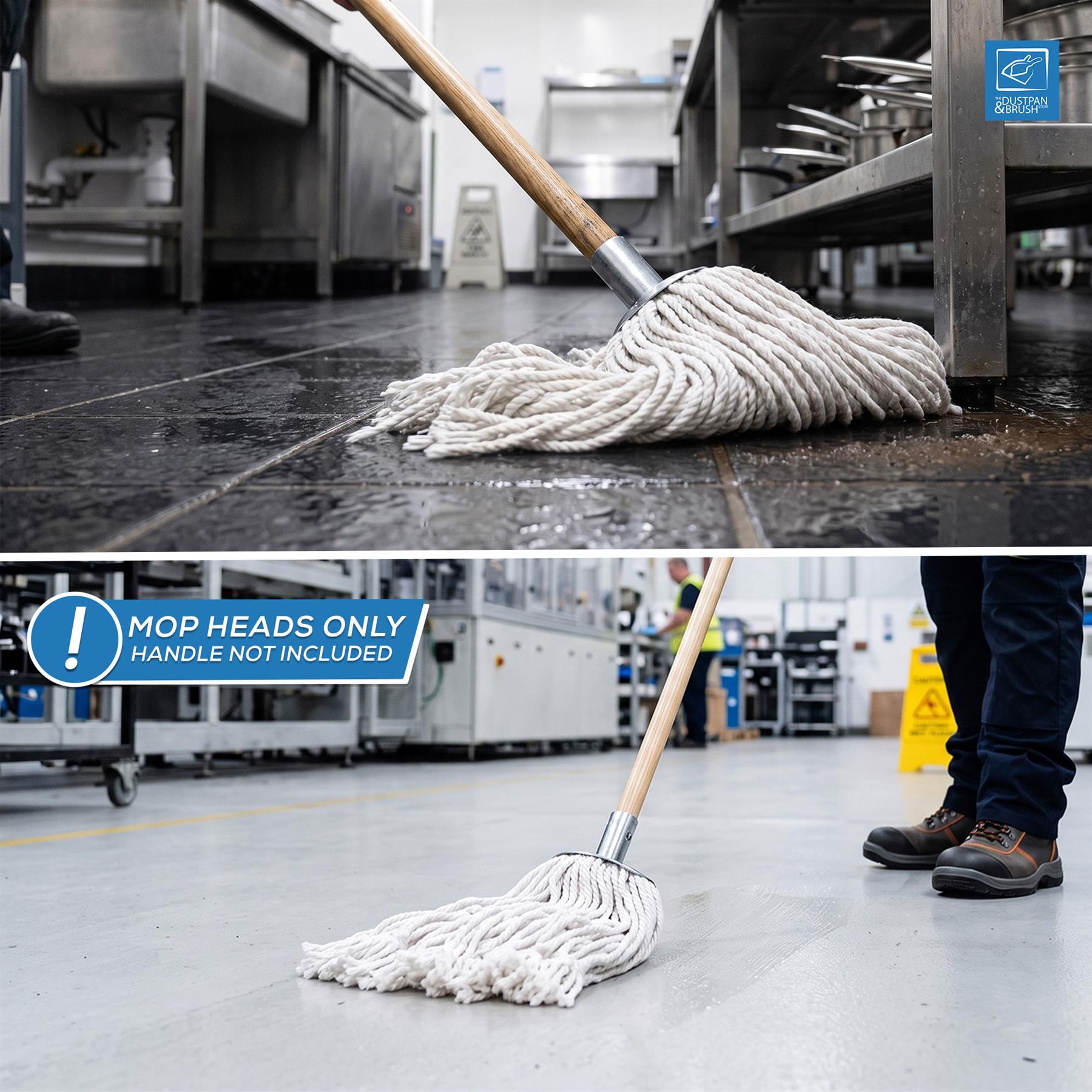 Cotton Mop with Galvanised Socket Fitting - 10 PY - Pack of 2