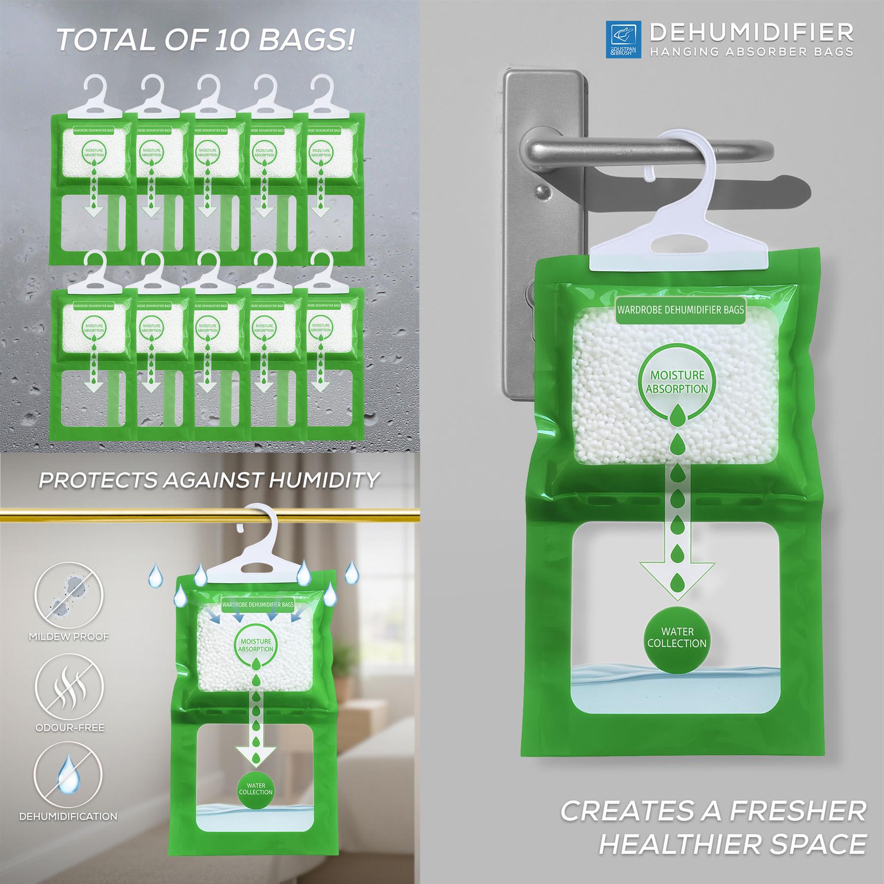 Wardrobe Hanger Moisture Trap - Pack of 10