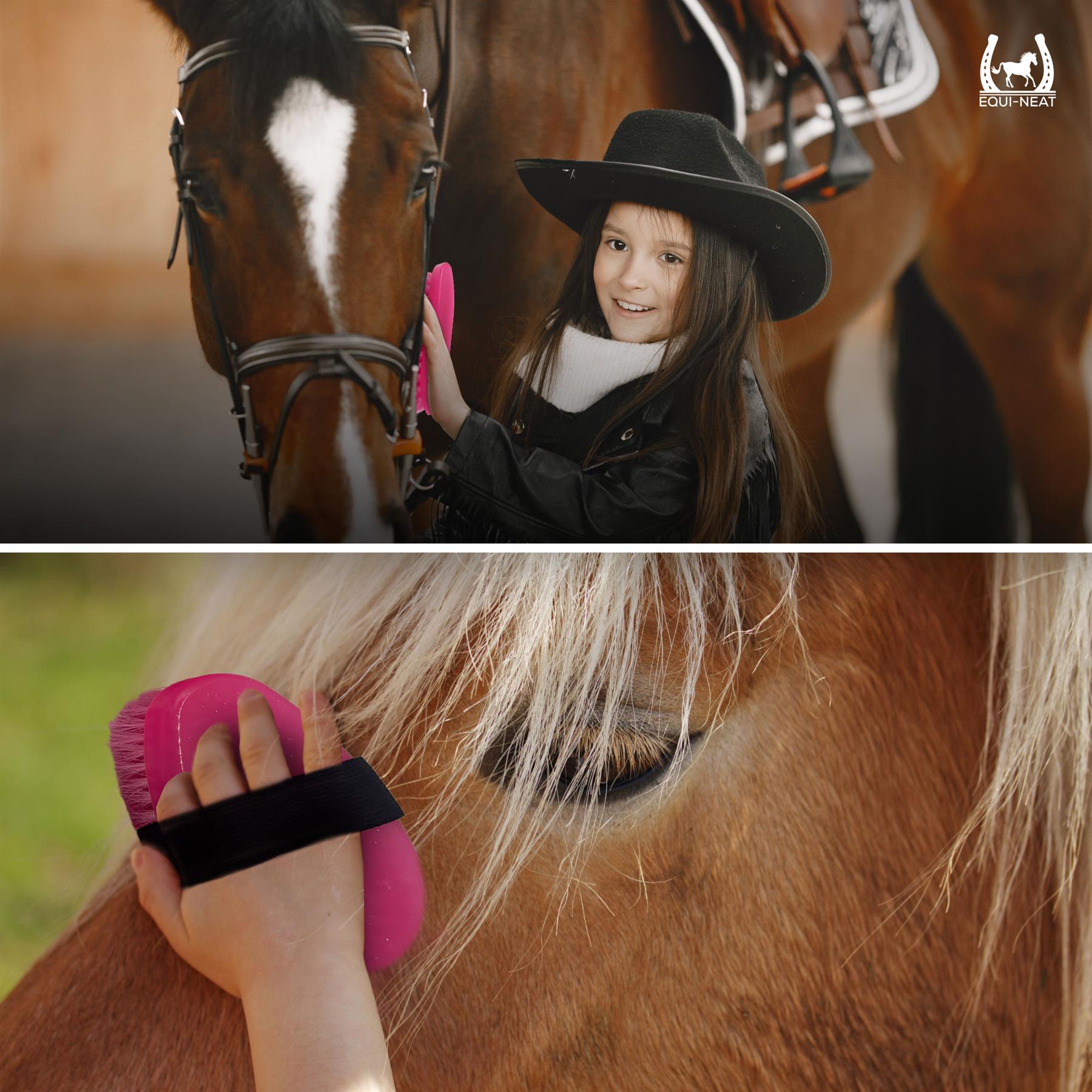 Equi-Neat Childrens Horse Grooming Kit Pink