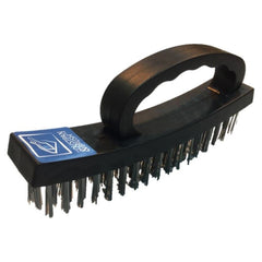 Wire Scrubbing Brush with D Grip Handle and Strong Metal Bristles