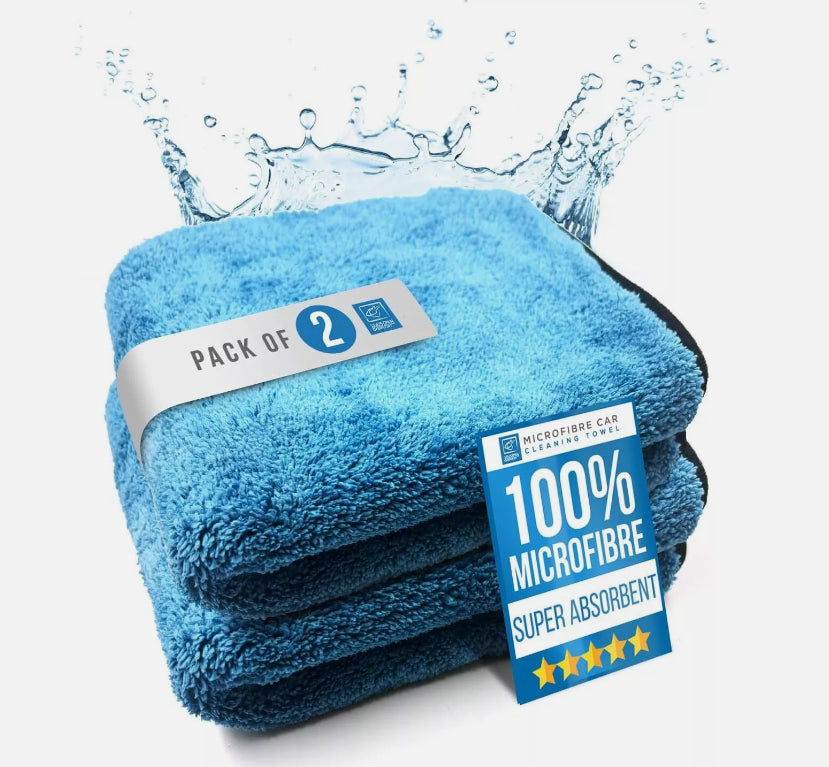 Thick Microfibre Drying Towel - 2 Pack