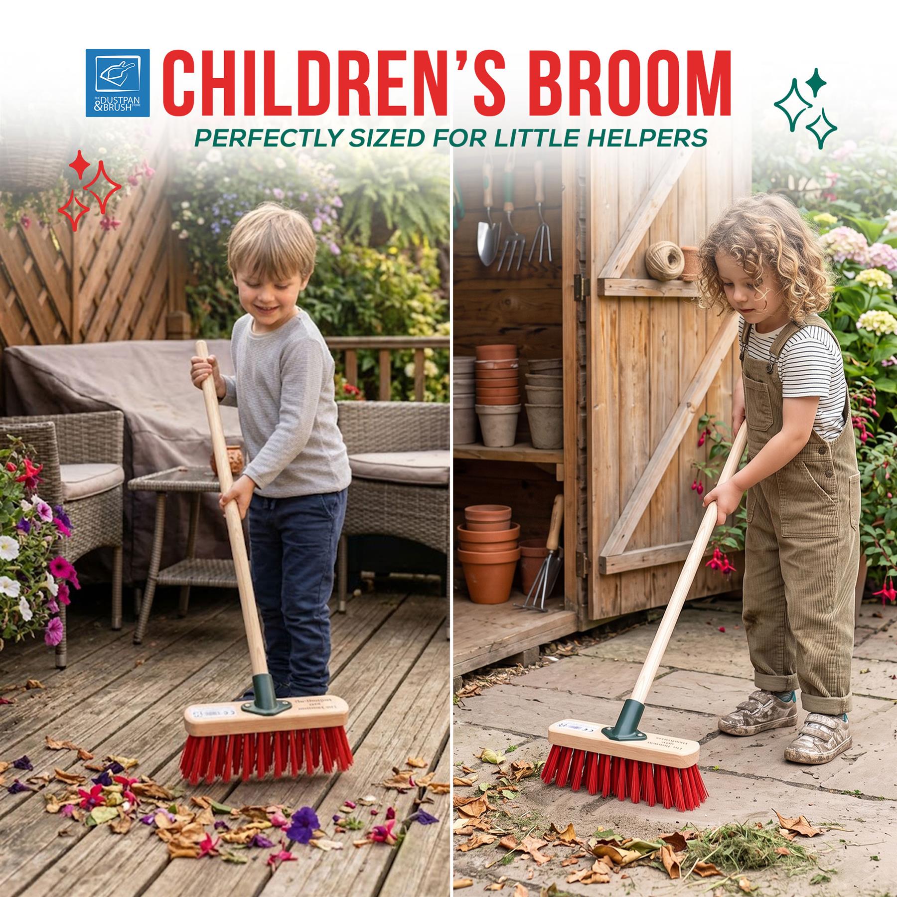 Traditional Wooden Children’s Sweeping Brush - The Dustpan and Brush Store
