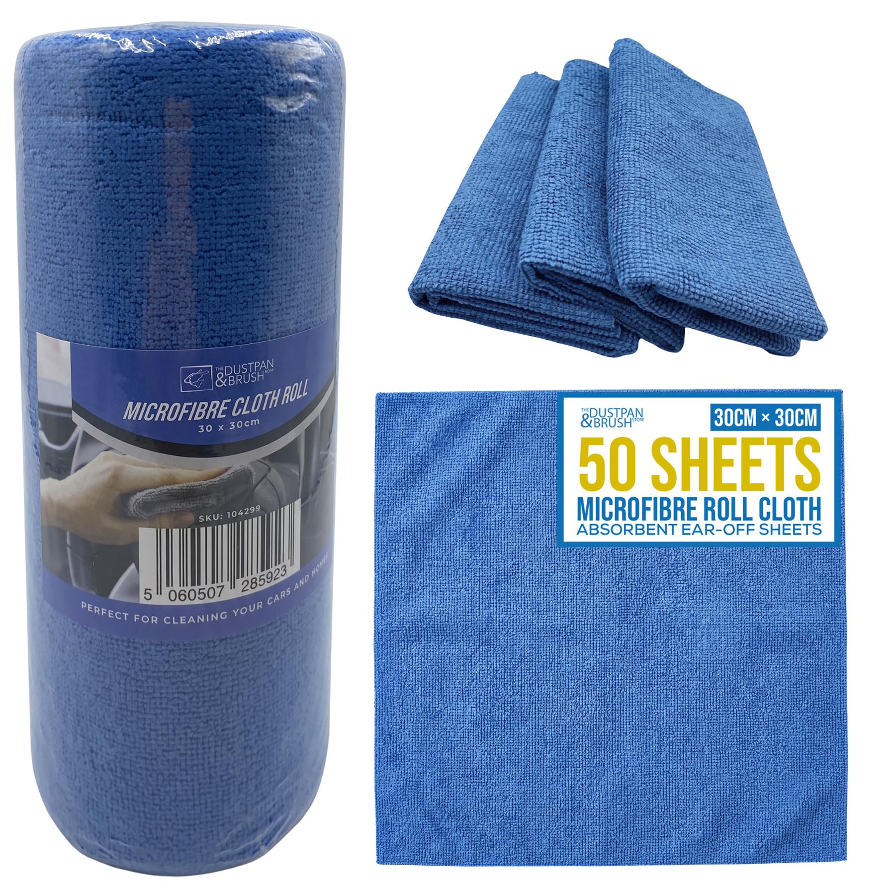 Microfibre Roll Cloth 50 Sheets | Tear Away Cleaning Cloths