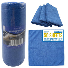 Microfibre Roll Cloth 50 Sheets | Tear Away Cleaning Cloths