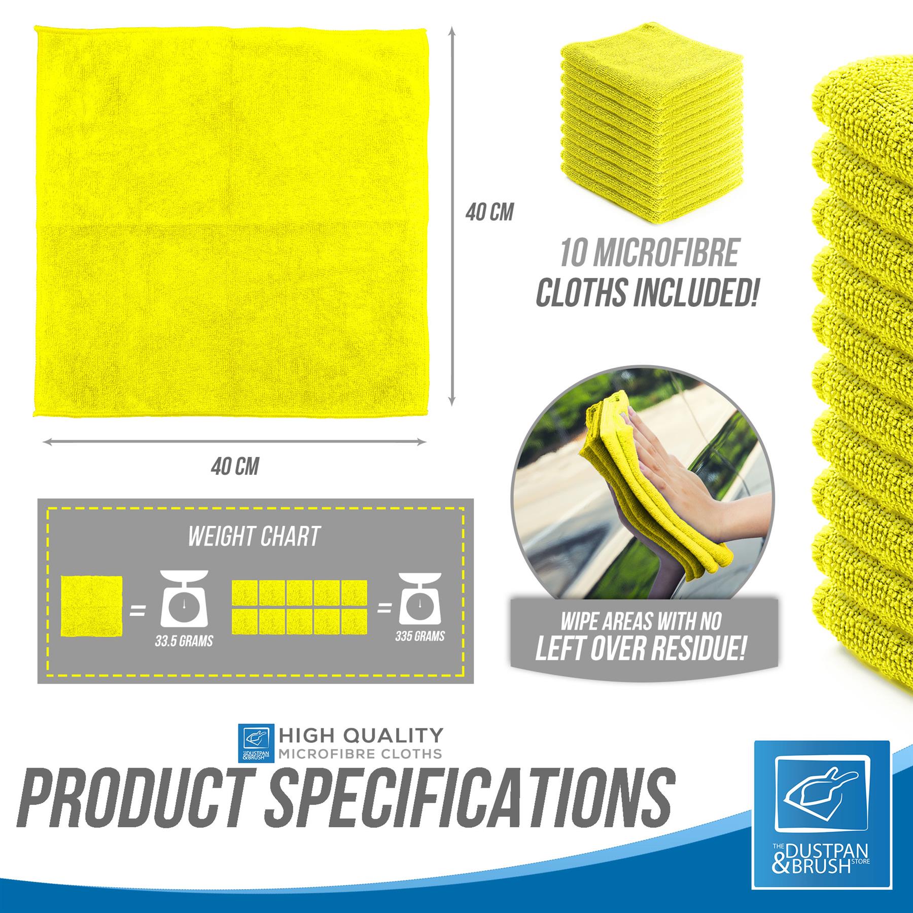 Large Microfibre Cleaning Cloths Pack of 10