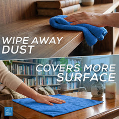 Blue Microfibre Cleaning Cloths Pack of 10 | 40cm x 40cm