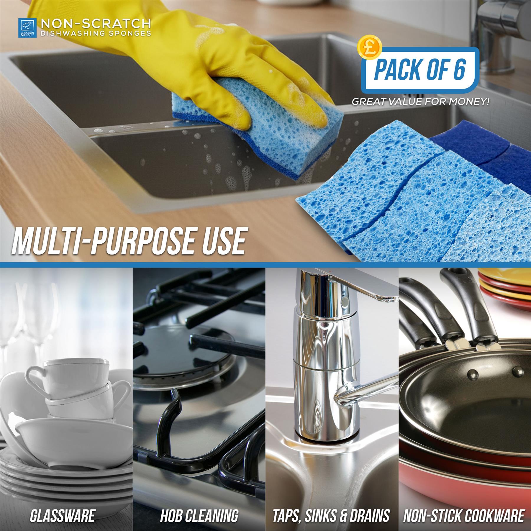 Super Sponge Scourers - Pack of 6