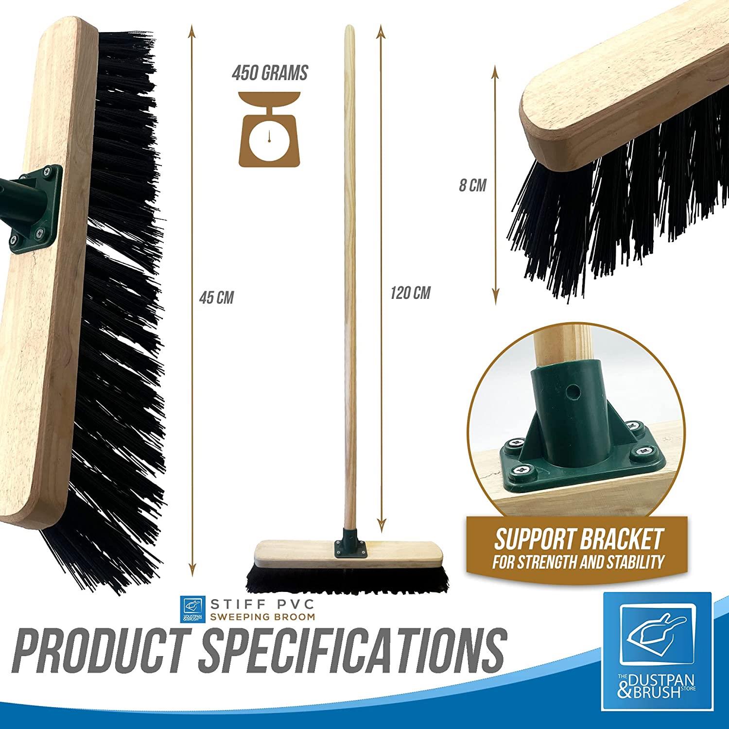 18" PVC Broom and Wooden Handle