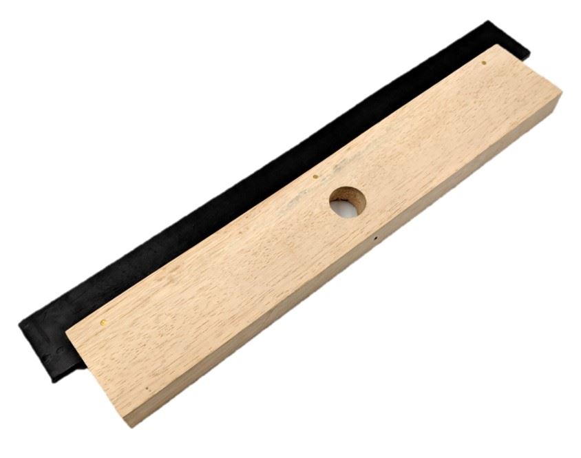 18" Heavy Duty Floor Squeegee with Wooden Handle | Rubber Blade - The Dustpan and Brush Store