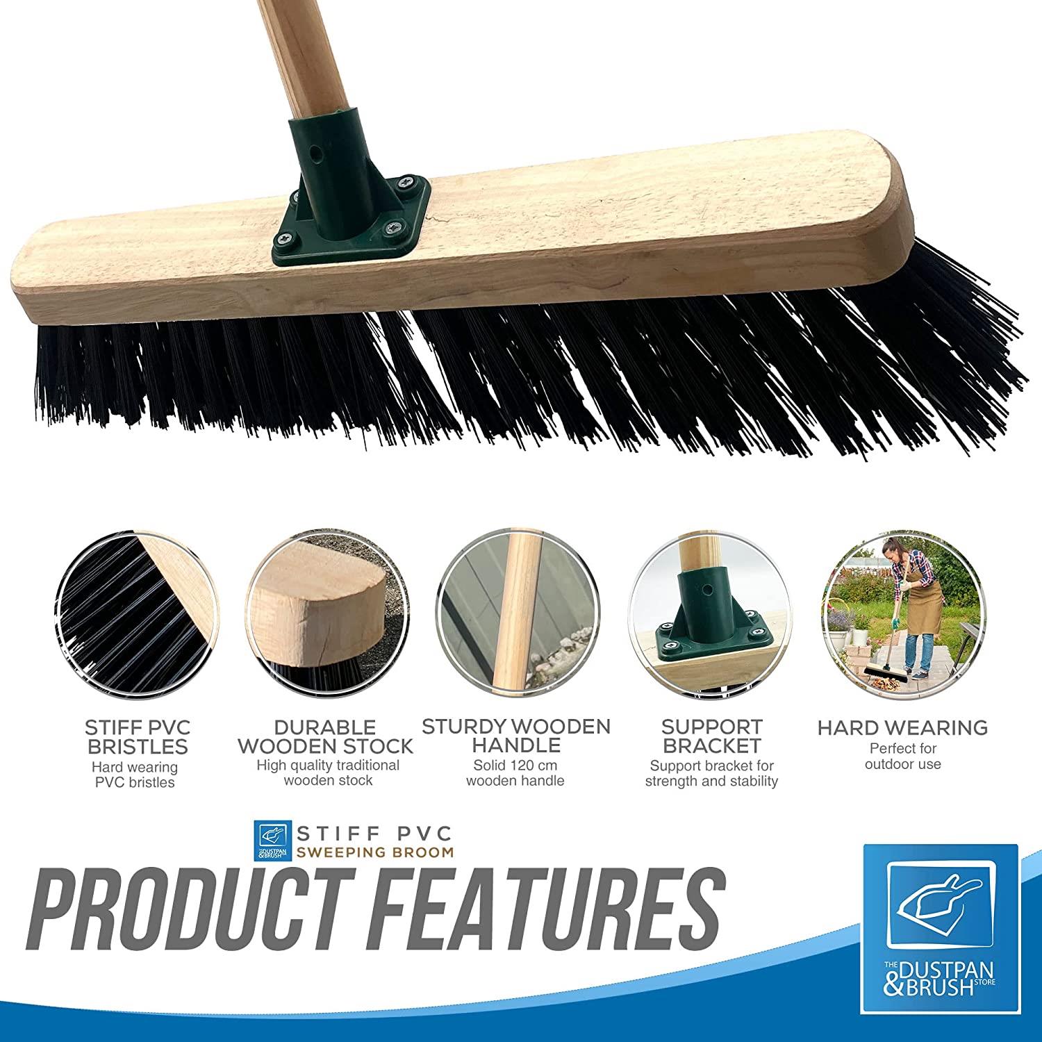 18" PVC Broom and Wooden Handle