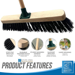 18" PVC Broom and Wooden Handle