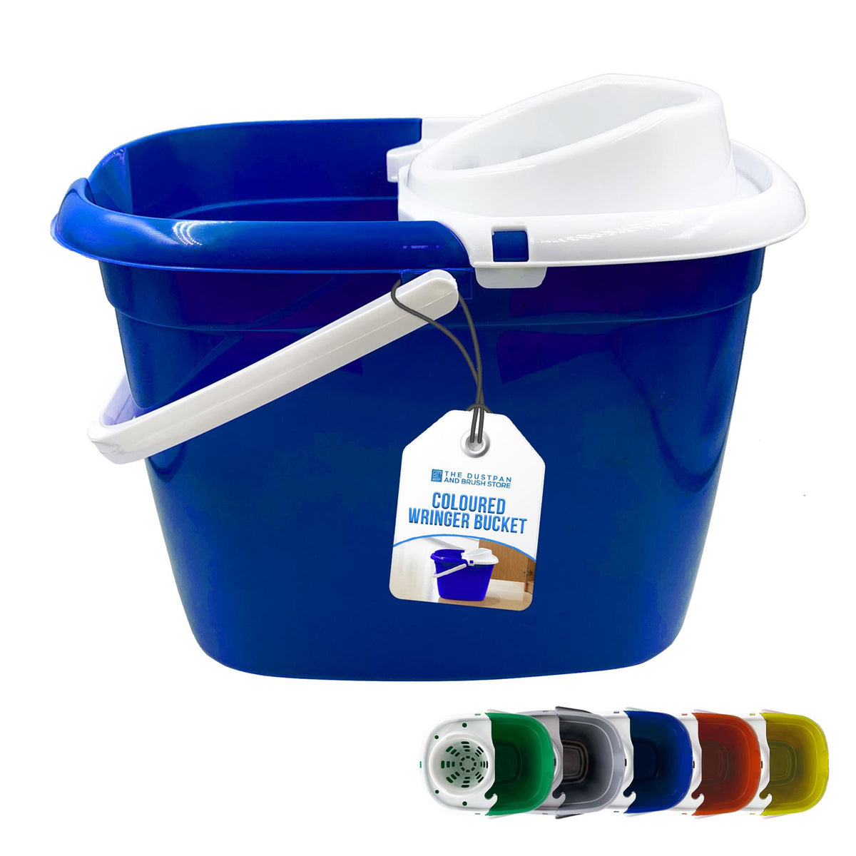 12L Mop Bucket with Wringer - Blue Green Red Yellow Grey