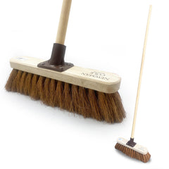 Newman and Cole 12" Natural Coco Broom Head with Plastic Socket Supplied with Handle