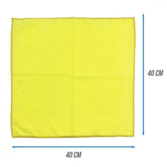 Pack of 20 Microfibre Cloths Mixed Colours - Large Size 40cm x 40cm