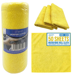 Microfibre Roll Cloth 50 Sheets | Tear Away Cleaning Cloths