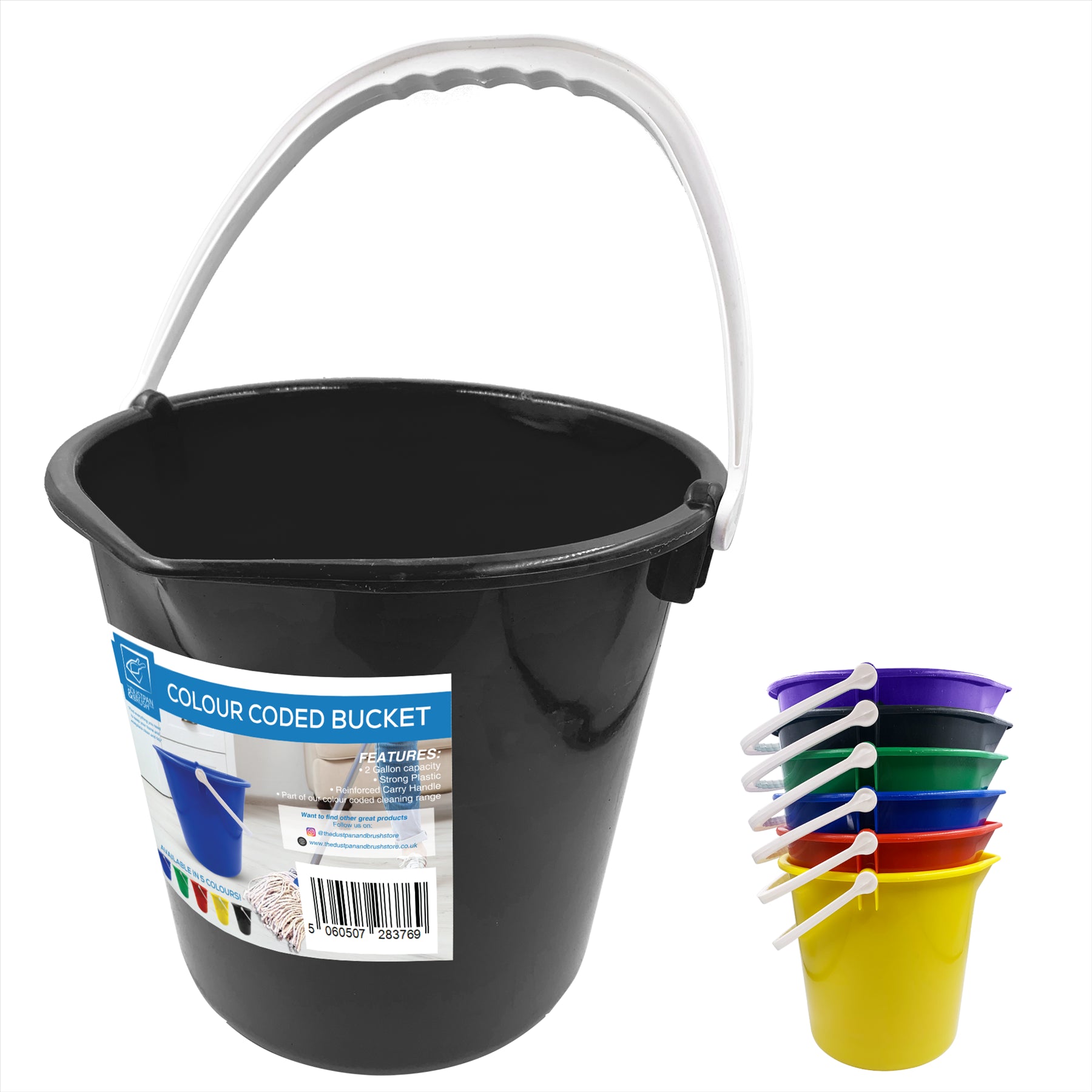 10L Black Bucket